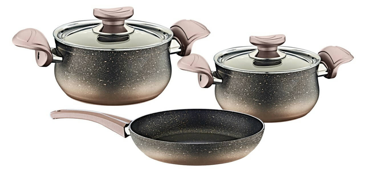 OMS 3106 COPPER 5 PCS GRANITEC COOKWARE SET - MADE IN TURKEY OMS 3106 COPPER 5 PCS GRANITEC COOKWARE SET - MADE IN TURKEY
